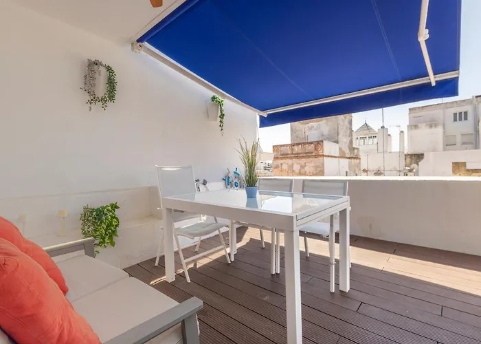Cadizz - Atico Del Buho Surenyo - Terraza 100m2 Privada דירה קדיז